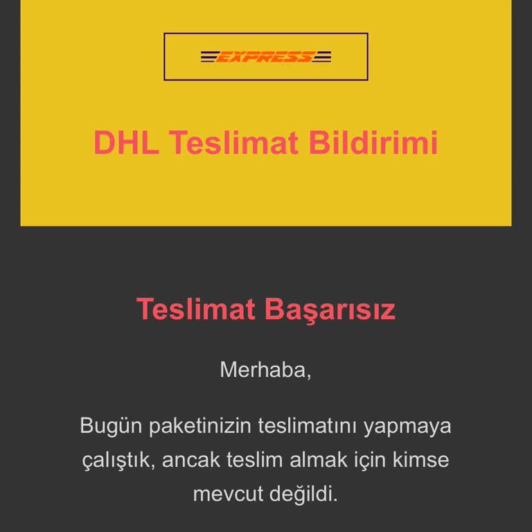 DHL Mesajlarıyla Gelen Gizemli Paket Uyarısı