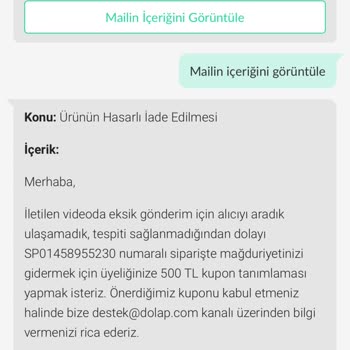 İade Kabul Edilmeyen Gelinlikte Hasar Ve Eksiklik Sorunu