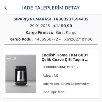 İade Sürecinde Yaşanan Gecikme Ve Müşteri Hizmetleri Sorunu