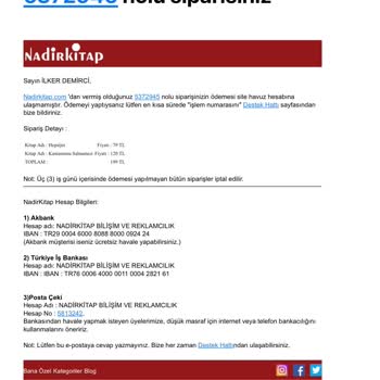 Nadir Kitap'tan Alınan Kitap İadesi Ve İletişim Sorunları