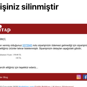 Nadir Kitap'tan Alınan Kitap İadesi Ve İletişim Sorunları