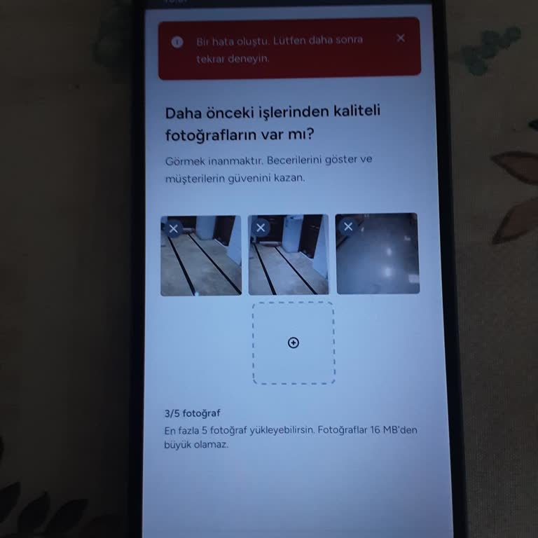 Profil Fotoğrafı Yükleme Sorunu