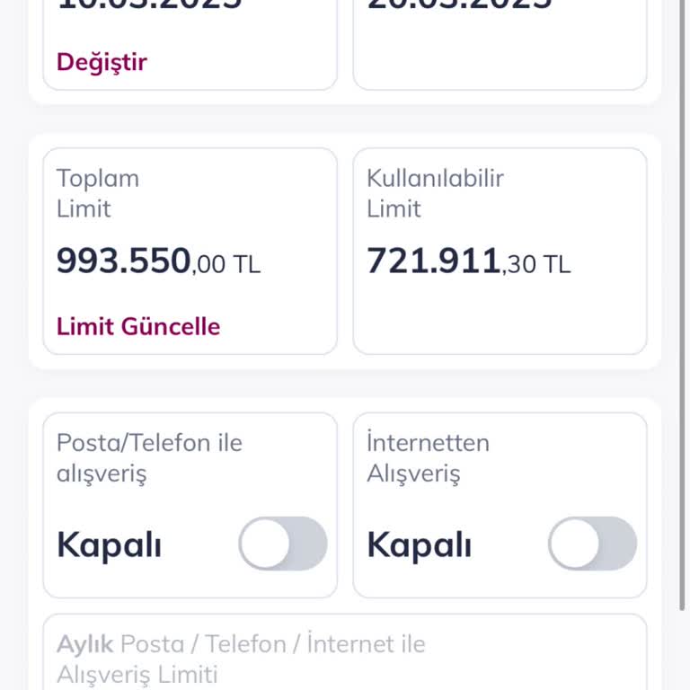 Ekstre Tarihi Değişikliği Sorunu