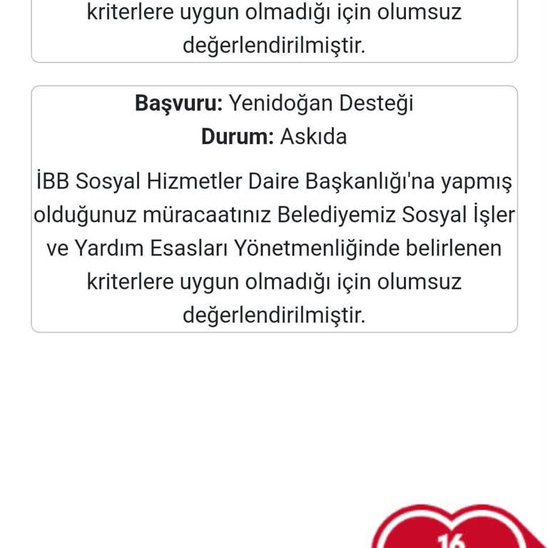 İstanbul Büyükşehir Belediyesi Yeni Doğan Paketi Başvurusunda Adaletsizlik!