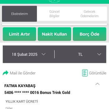 Haksız Kart Aidatı Kesintisi