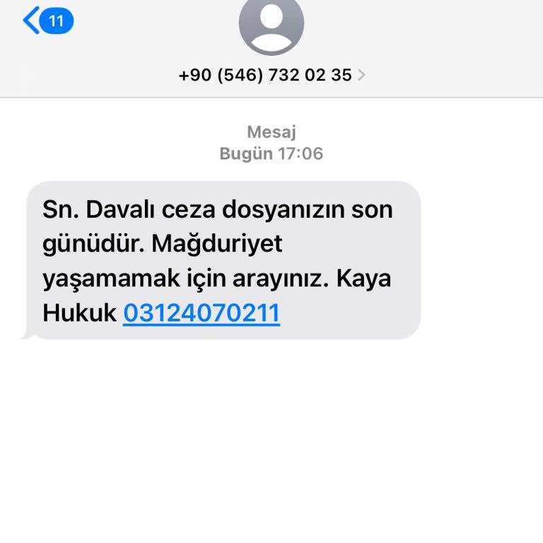 Yanıltıcı Mesajlarla Hukuki Tehdit
