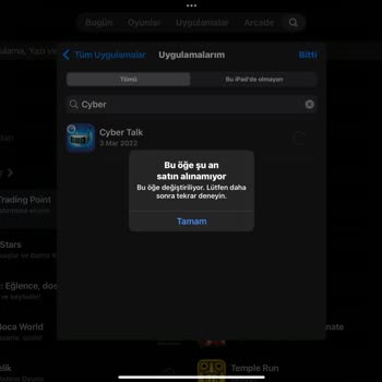 Kaldırılan Uygulama Nedeniyle Kullanım Sorunu