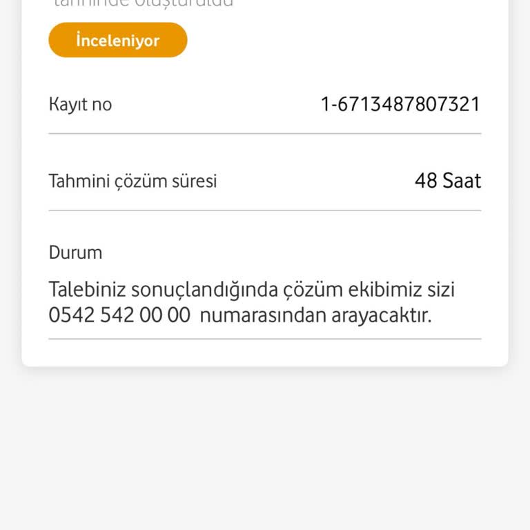 Vodafone Hattım Kullanılamıyor Ve Mağduriyet Yaşıyorum