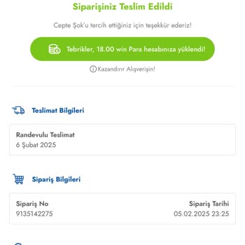 Cepte Şok'ta Kazanılan Puanlar Hesabıma Yüklenmedi