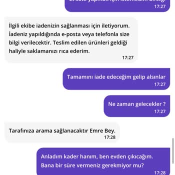 Yanlış Ve Hasarlı Ürün Gönderimi
