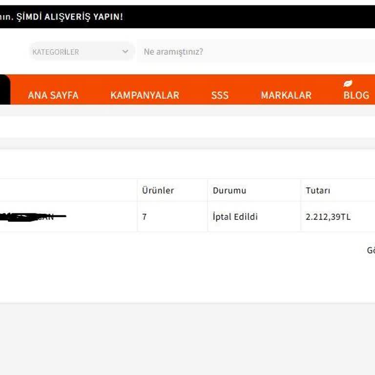 Mondy Shop'tan İade Edilmeyen Para Ve İptal Edilen Sipariş Sorunu