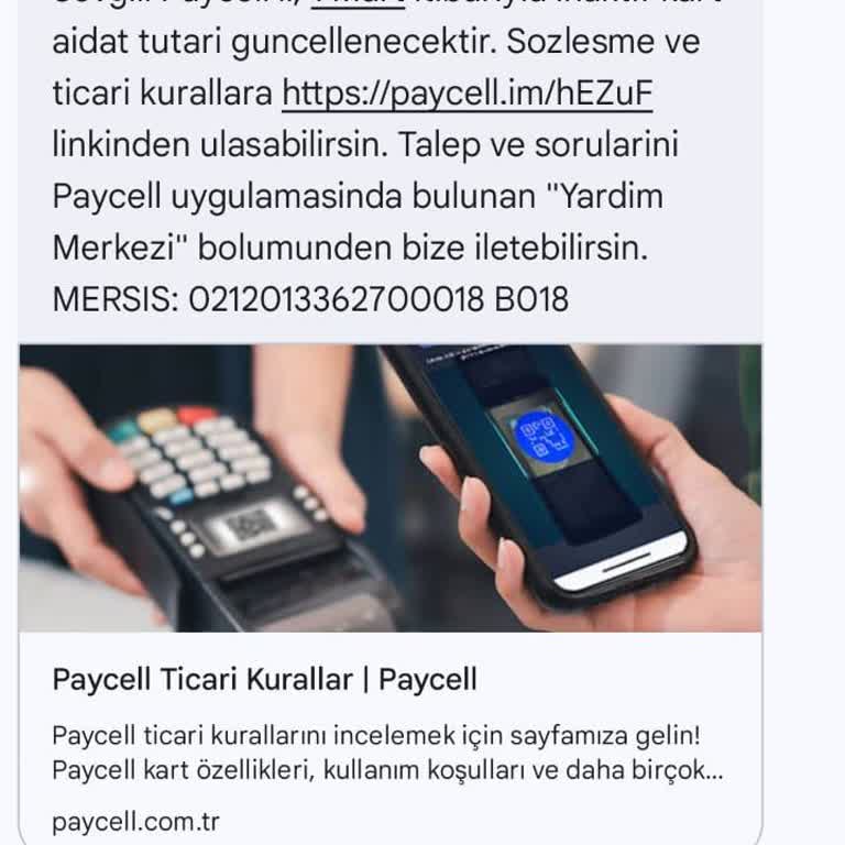 Paycell Kart İle İlgili İnaktif Ödeme Sorunu