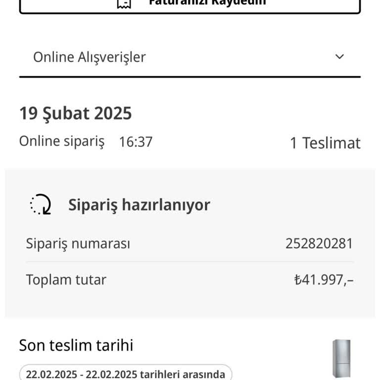 Buzdolabı Teslimatında Belirsizlik Ve Mağduriyet