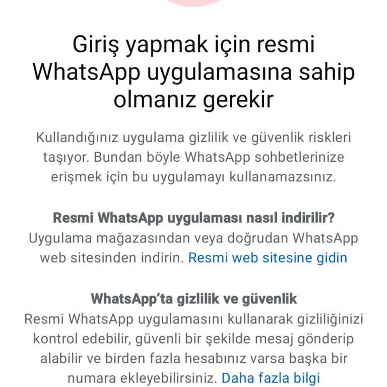 WhatsApp Giriş Sorunu: Resmi Uygulama Tanınmıyor