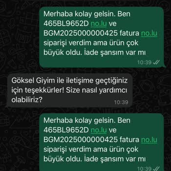 Göksel Giyim'de İade Sorunu Ve Müşteri Hizmetleri Tavrı