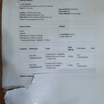 Renk Farklılıkları Ve Eksik Parçalarla Gelen Bulaşık Sepetleri