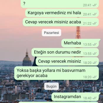 Sipariş Sonrası İletişim Sorunları