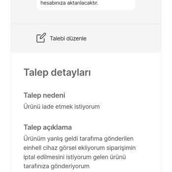 Yanlış Ürün Gönderimi Ve İade Sürecinde Yaşanan Sorunlar