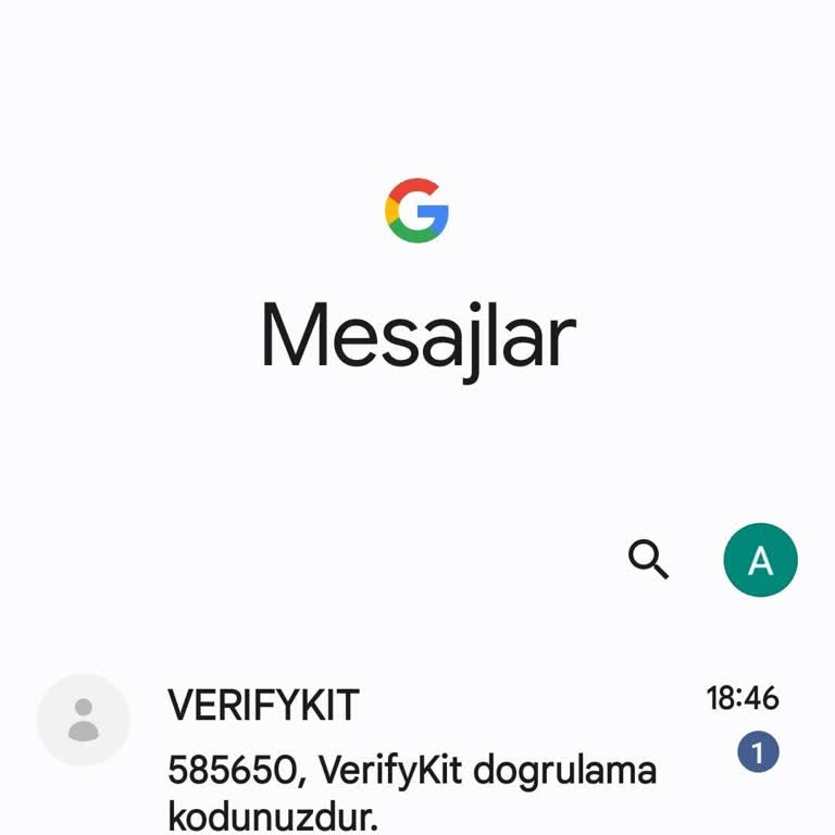 Bilinmeyen Uygulamadan Gelen Doğrulama Kodu Şikayeti