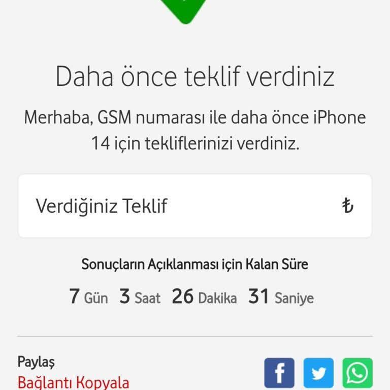 Vodafone'un Benzersiz Teklif Güvensizliği