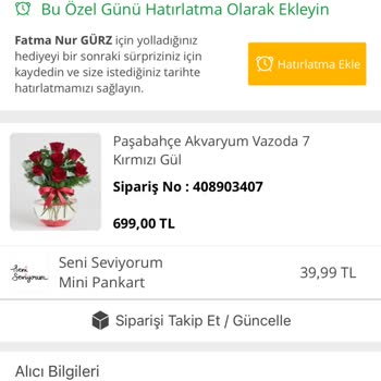 Çiçek Sepeti'nde Hayal Kırıklığı: Yanlış Ürün Ve Yetersiz Müşteri Hizmeti