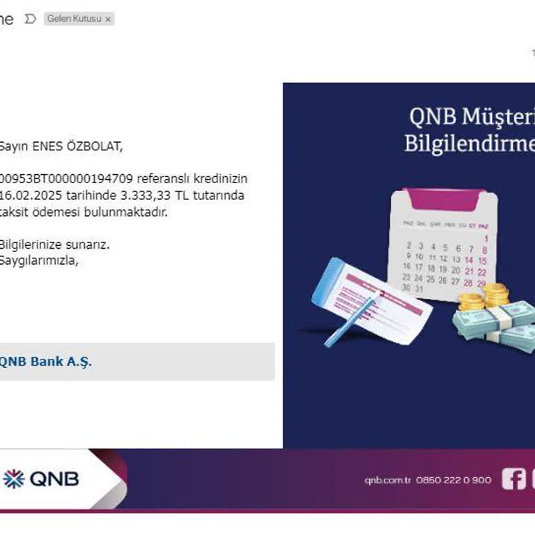 QNB'den Gelen Şüpheli Mail Ve Müşteri Hizmetleri Yanıtı