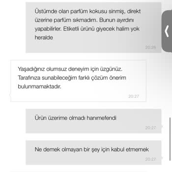 Parfüm Kokusu Nedeniyle İade Sorunu Yaşadım