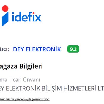 İdefix Ve Dey Elektronik, Her İki Firmadan da Şikayetçiyiz!