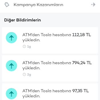 Tosla Kartımda Kayıp Para Ve ATM Sorunu