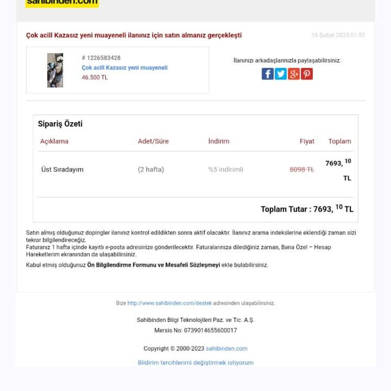 Yanlış Çekilen Ücretin İadesini İstiyorum