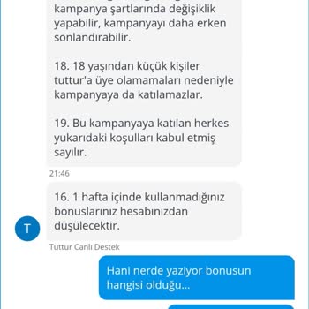 Tuttur.com Bonus İadesi Sorunu Ve Belirsiz Şartlar