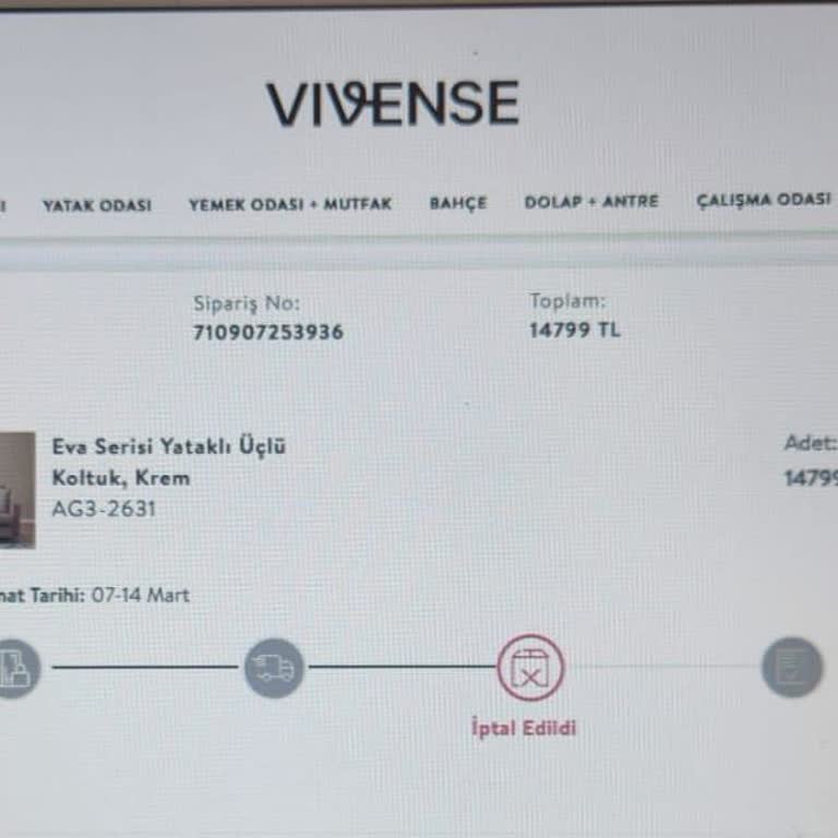 İptal Edilen Siparişin Geri Ödemesi Yapılmadı