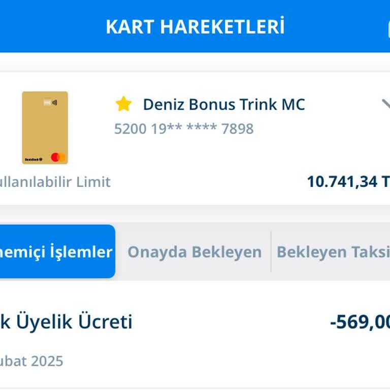Denizbank Kredi Kartı Üyelik Ücreti İadesi Sorunu