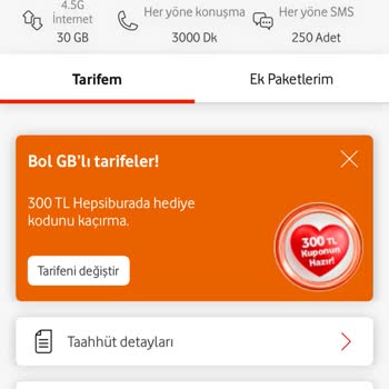 Kayıp İnternet Paketi Ve Yetersiz Müşteri Hizmeti