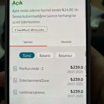 Vodafone Mobil Ödeme Sorunu Ve Hatalı Fatura