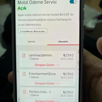 Vodafone Mobil Ödeme Sorunu Ve Hatalı Fatura