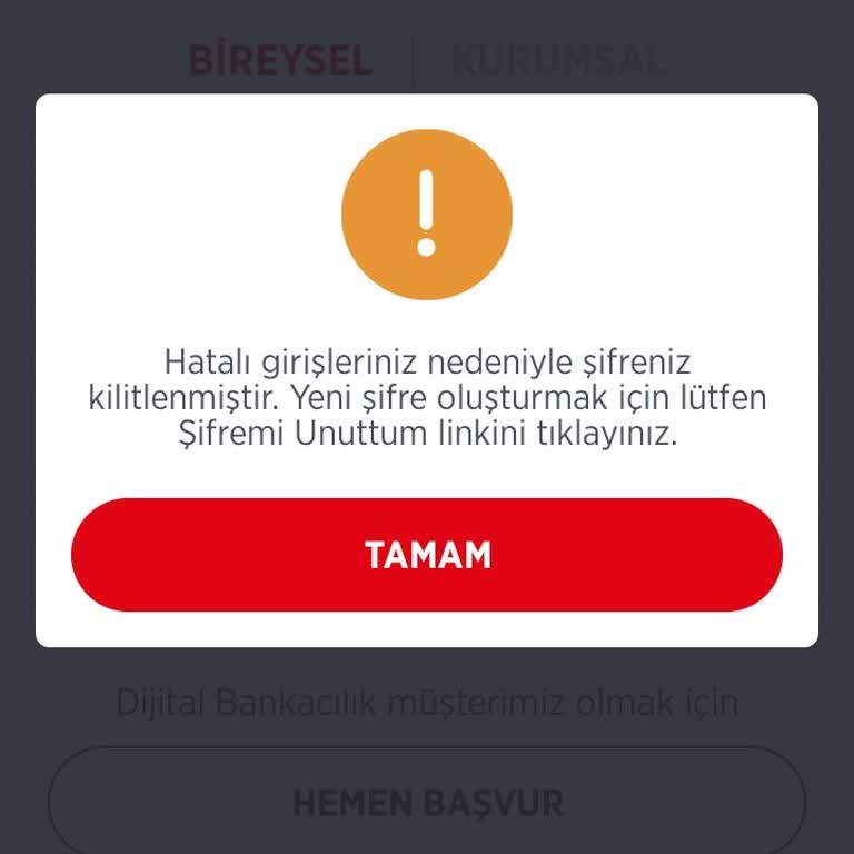 Ziraat Bankası Mobil Şifre Kilidi Sorunu