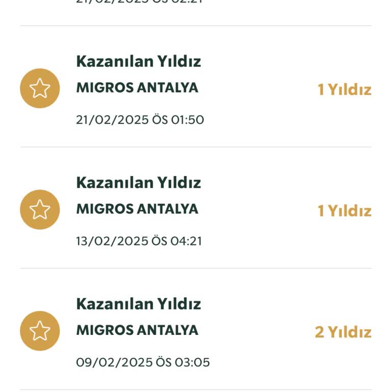 Yanlışlıkla Kullanılan Yıldızlar İçin İade Talebi