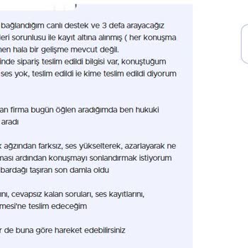 Teslim Edilmemiş Ürün Ve İade Edilmeyen Para Sorunu