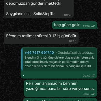 Geciken Kargo Ve Kusurlu Ürün Sorunu