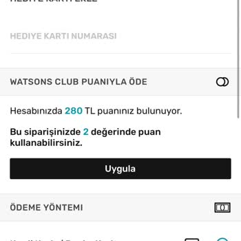 Watsons Club Puanları Kullanım Sorunu