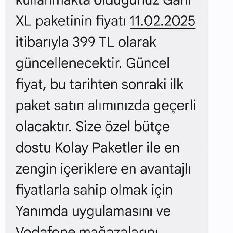Vodafone Tarife Artışı ve Müşteri Beklentileri