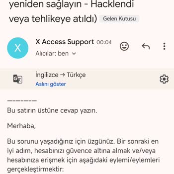 X - Twitter Hesap Erişim Sorunu Ve Kimlik Doğrulama Talebi