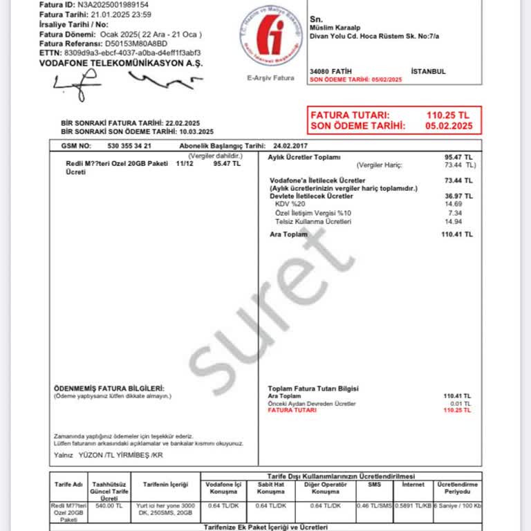 Tarife Değişikliğinde Yetersiz Destek