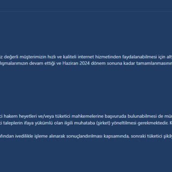 İnternet Başvurumun İlerlememesi Ve Yetersiz Hizmet