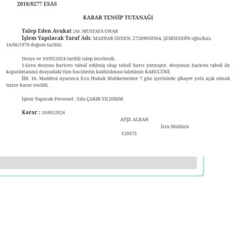 Akbank Şirinyer Şubesi'nde Yasal Olmayan Tutum