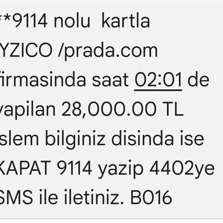 Kartımdan Bilgim Dışında Yapılan Yüksek Tutar Alışveriş
