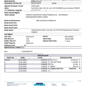 İzinsiz Poliçe Yenileme Ve Hesaptan Para Çekimi