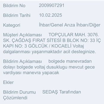 SEDAŞ'ın Sürekli Düşük Voltaj Sorununa Çözüm Bulamaması