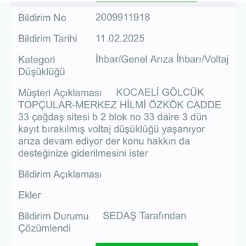 SEDAŞ'ın Sürekli Düşük Voltaj Sorununa Çözüm Bulamaması